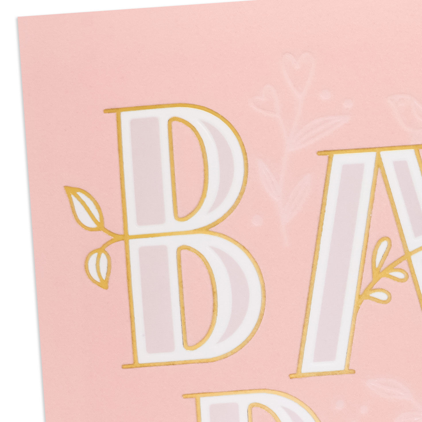 Floral Letters New Baby Girl Congratulations Card Card Front Detail image number 4