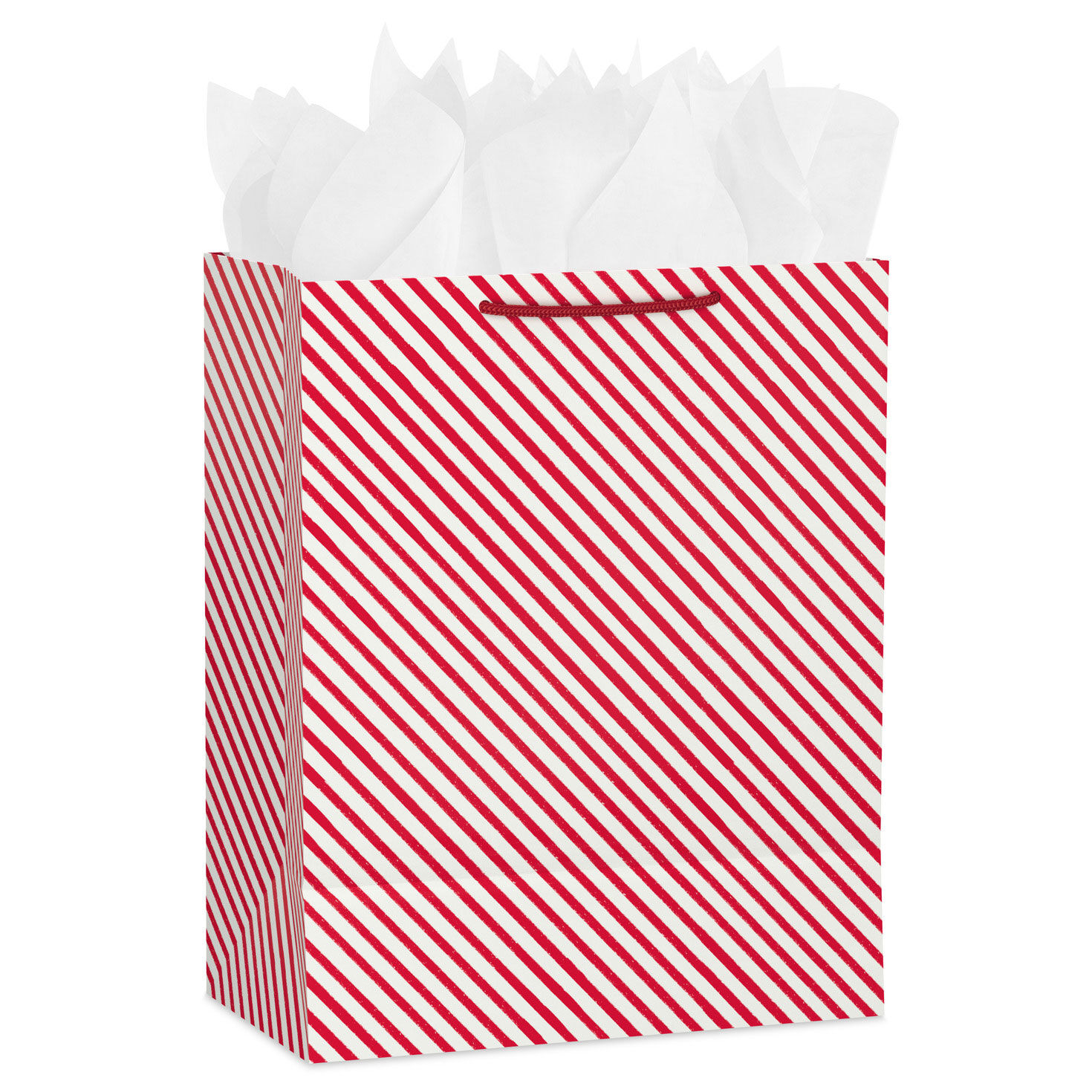 Candy Cane Stripes Christmas Gift Bag Back image number 6