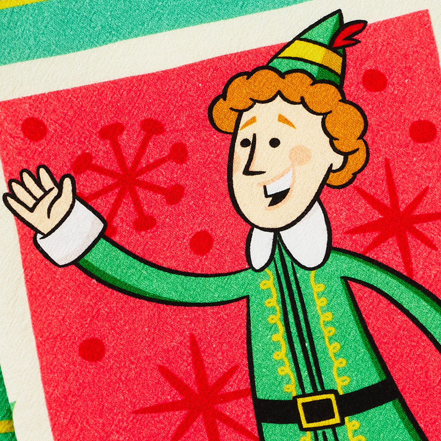 Buddy the Elf Four Food Groups Kitchen Towel closeup view image number 3