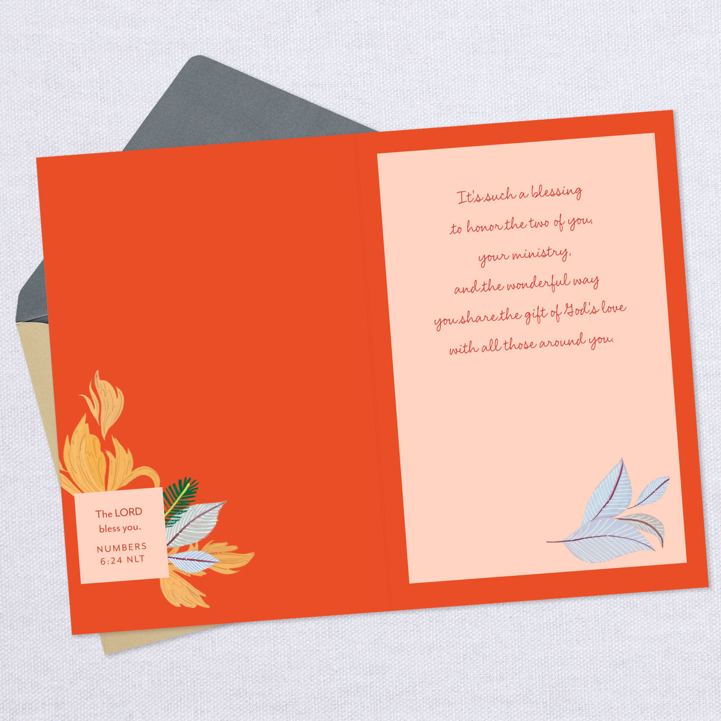 Beautiful Blooms Clergy Appreciation Card for Couple, , large image number 3