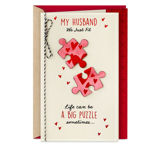 We Just Fit Valentine's Day Card for Husband, 