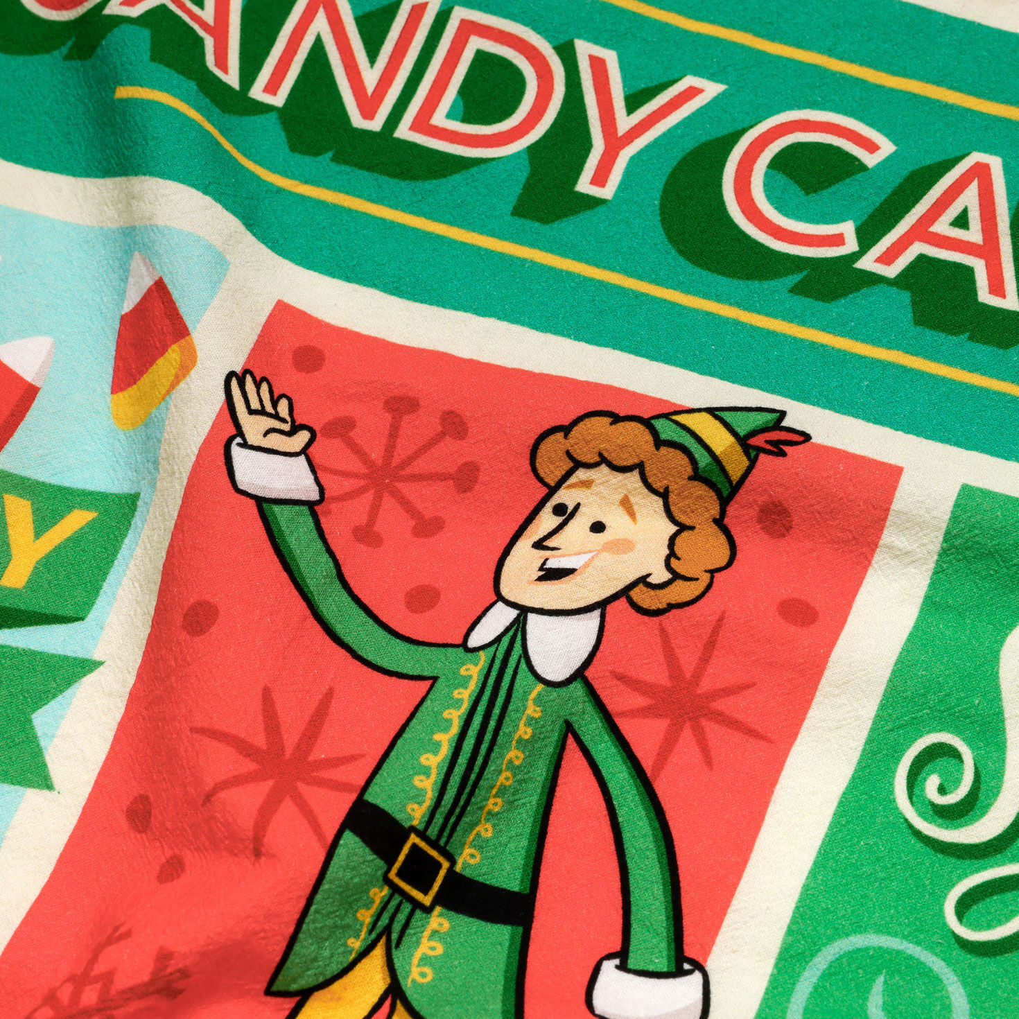 Buddy the Elf Four Food Groups Kitchen Towel upclose view image number 4