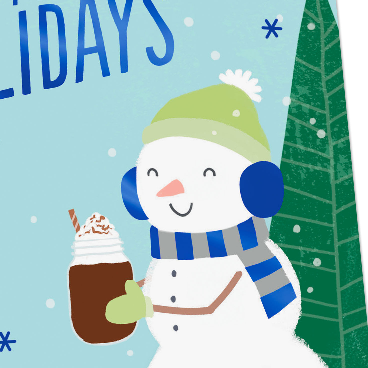 Happy Holidays Smiling Snowman Gift Card Greeting Holiday Card, , large image number 5