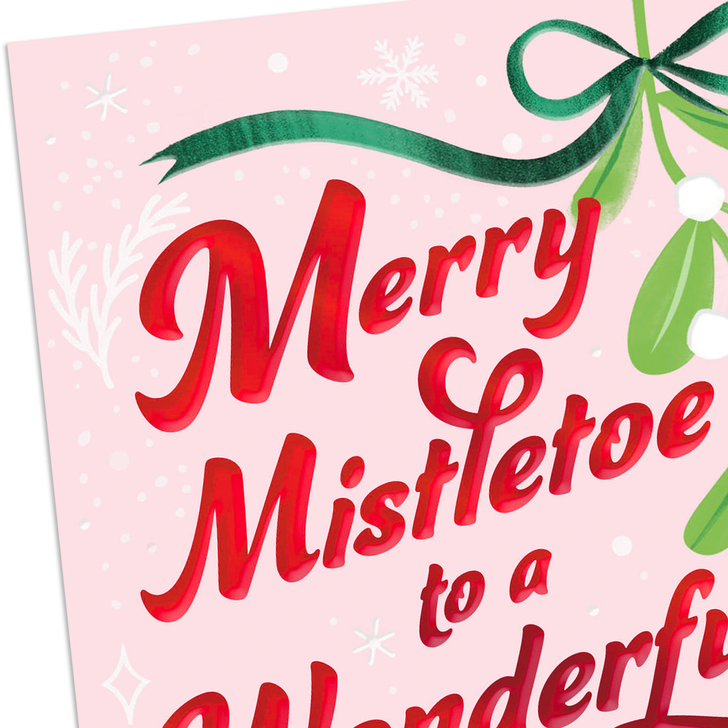 Merry Mistletoe Christmas Card for Niece and Her Husband, , large image number 4