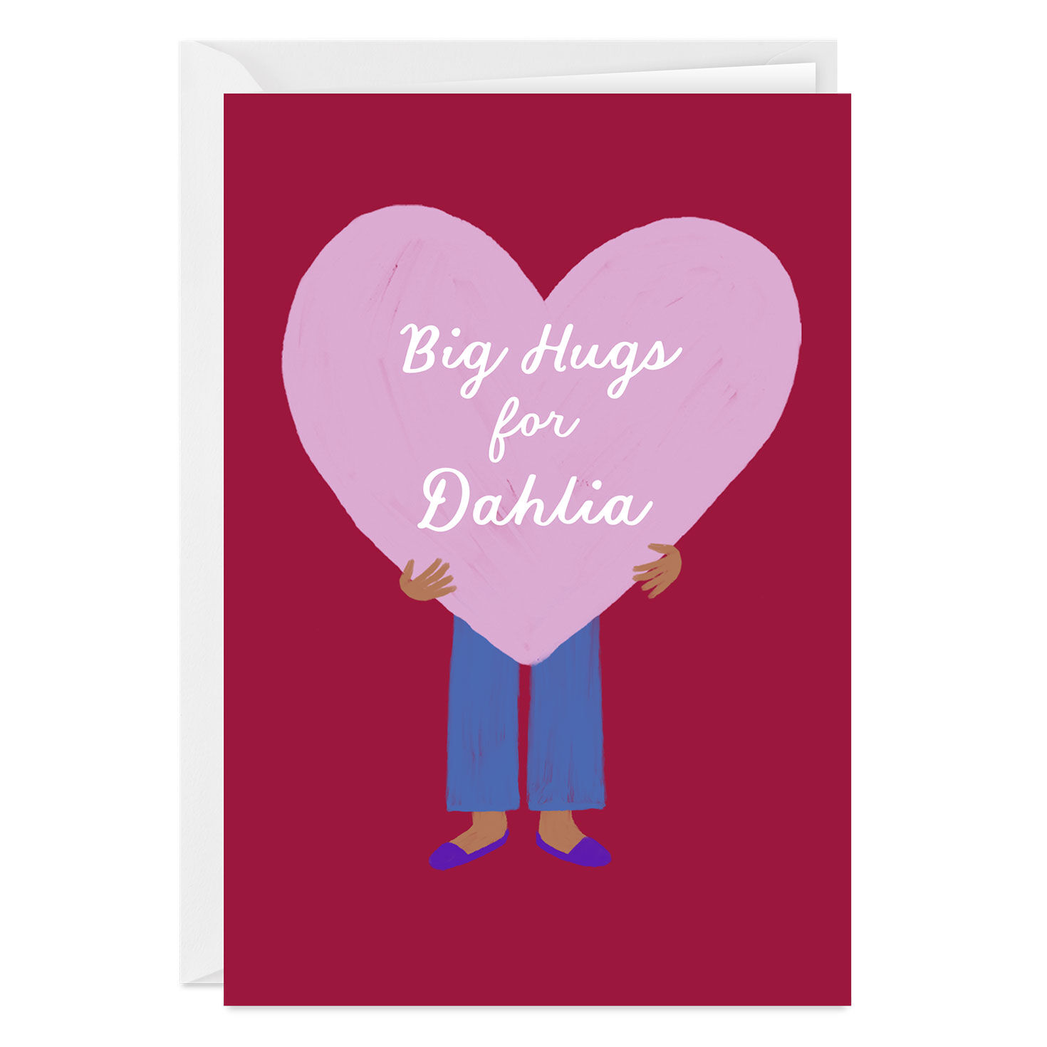 Big Hugs Custom Encouragement Card