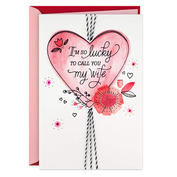 So Lucky Valentine's Day Card for Wife, , large image number 1