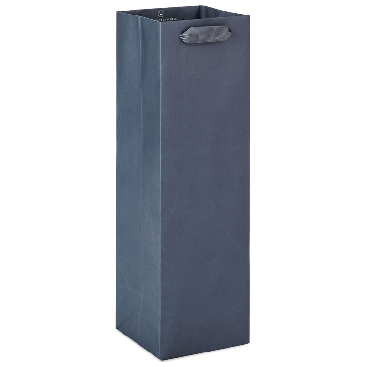 13" Gray Wine Gift Bag