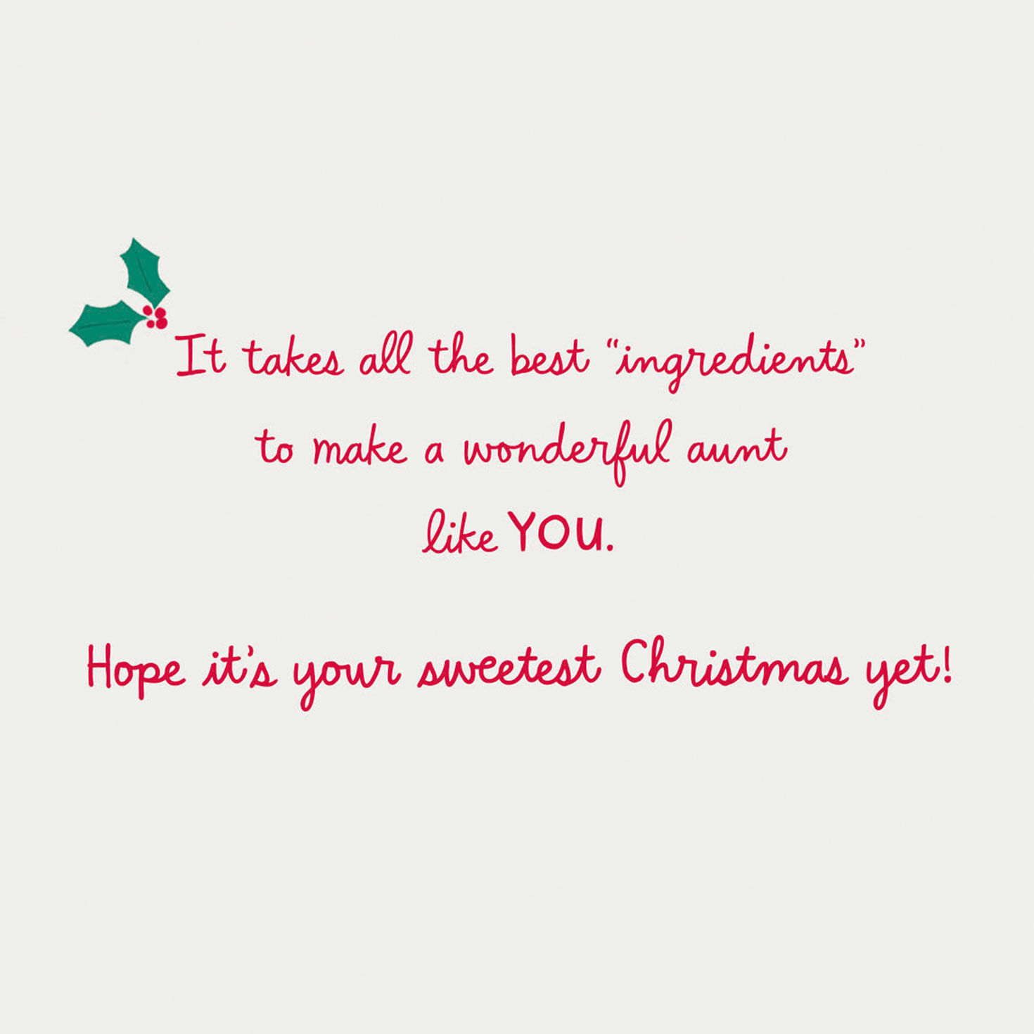 Hot Cocoa Christmas Card for Aunt Sentiment image number 2