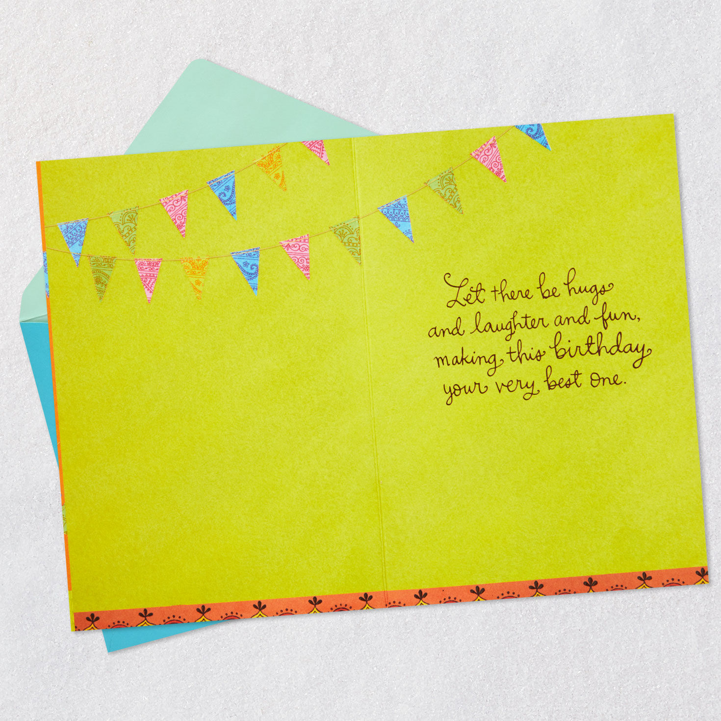 Layered Cake Birthday Card Open card with envelope image number 3