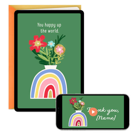 You Happy Up the World Video Greeting Thank-You Card