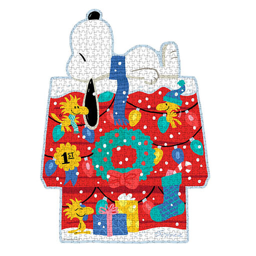 Peanuts® Snoopy Deck the Doghouse 680-Piece Die-Cut Jigsaw Puzzle, 