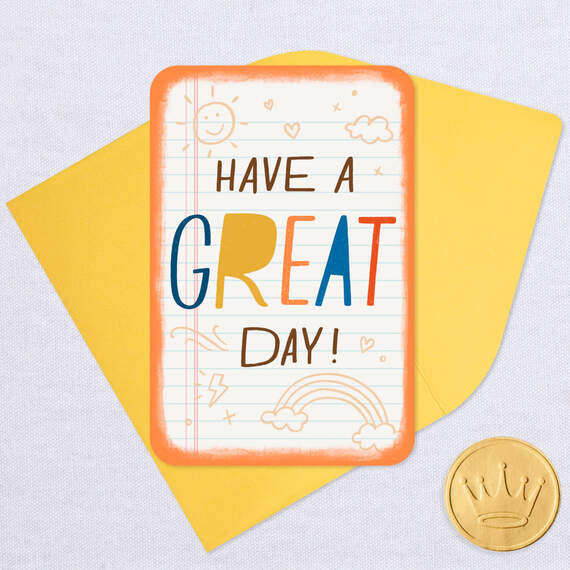 3.25" Mini Have a Great Day Blank Card, , large image number 5