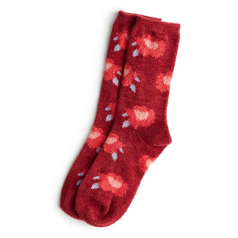 Vera Bradley Cozy Fleece Socks in Lotus Flush