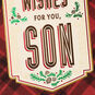 Pine Boughs and Red Plaid Son Christmas Card Card Front Detail image number 6