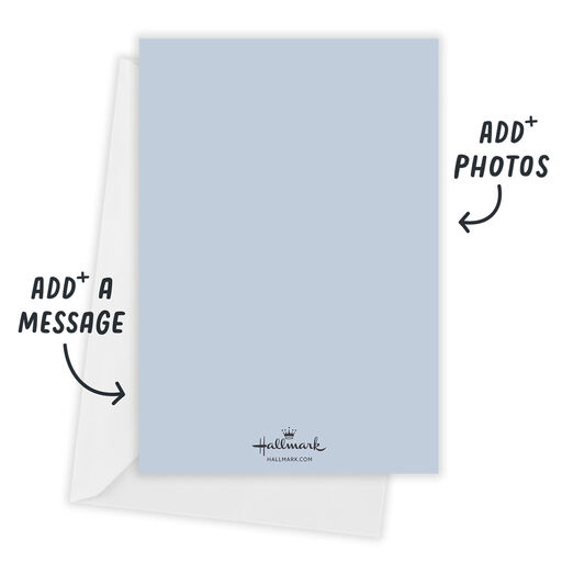 White Frame Happy Flat Holiday Photo Card, 