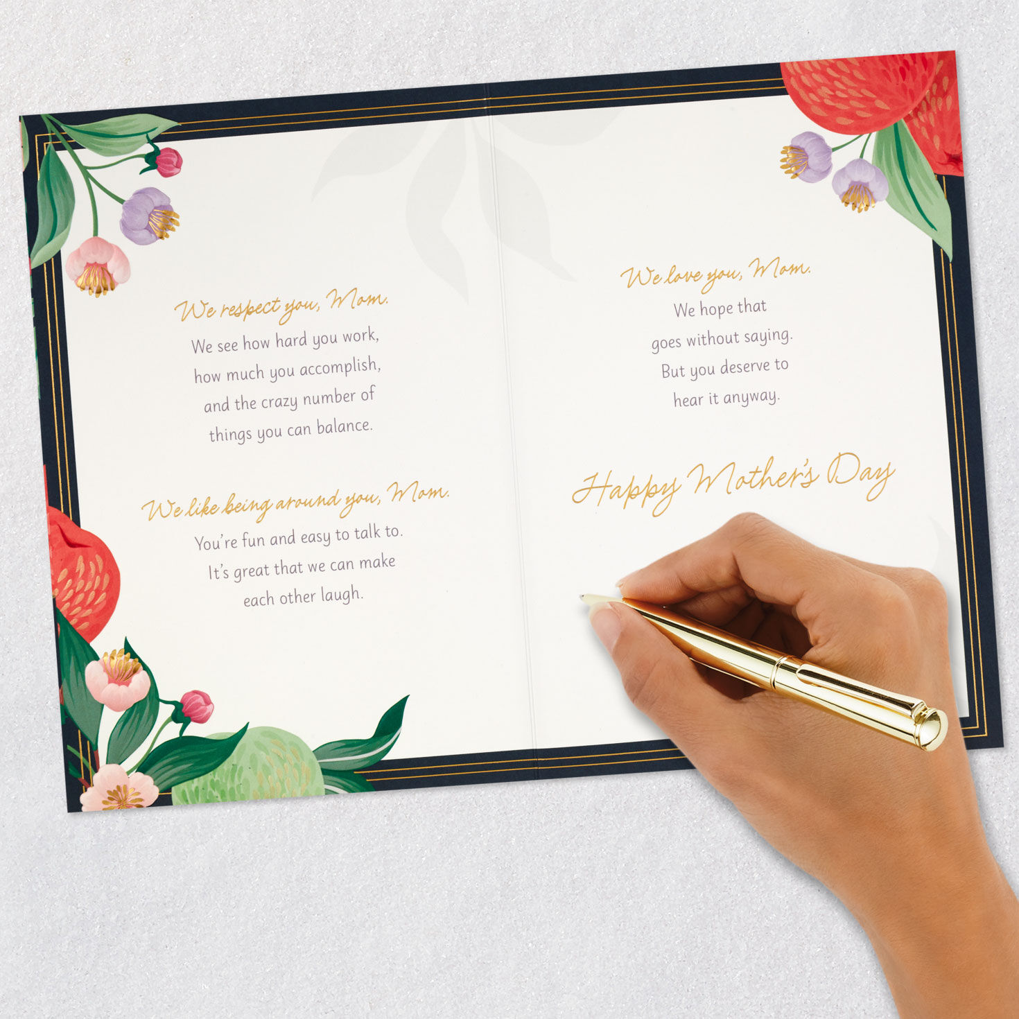 Fruit and Flowers Mom Mother's Day Card From All Signing card image number 7