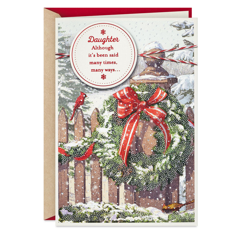 Many Times, Many Ways Christmas Card for Daughter