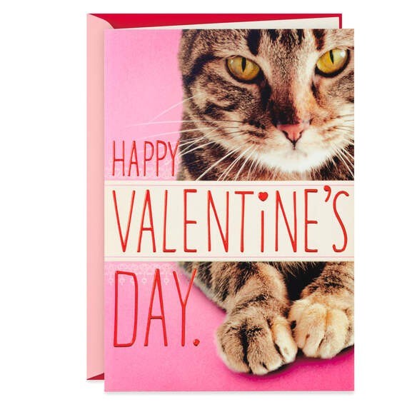 You're in My Chair Funny Valentine's Day Card From Cat, , large image number 1