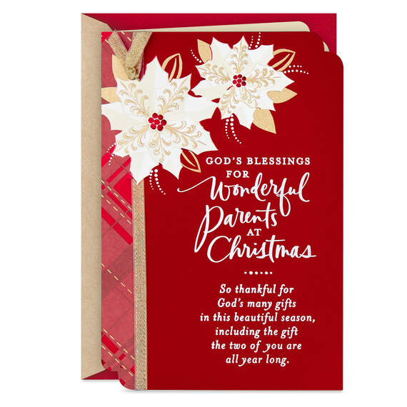 God's Many Gifts Religious Christmas Card for Parents