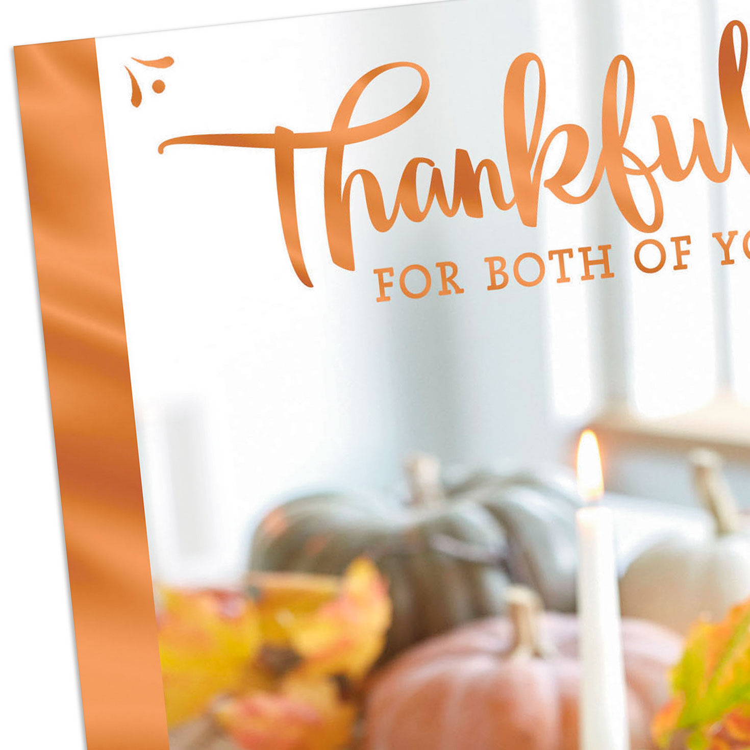 Fall Tablescape Thanksgiving Card for Couple Card Front Detail image number 4