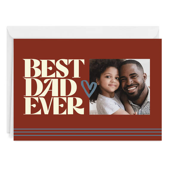Best Dad Ever Folded Photo Card, , large image number 1