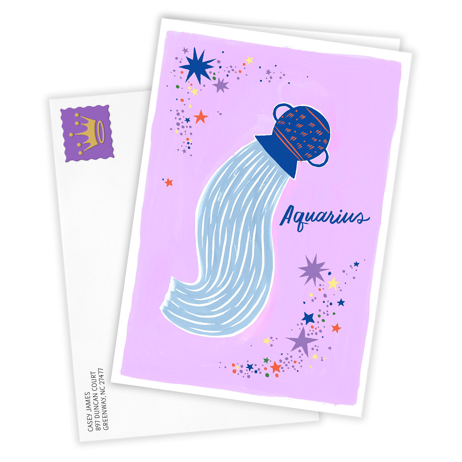 Bold and Bright Aquarius Zodiac Custom Card for only USD 4.99 | Hallmark