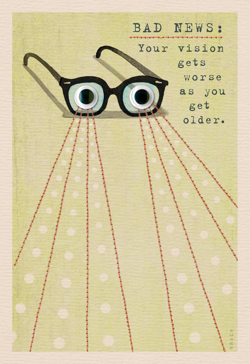 Bad Vision Funny Birthday Card