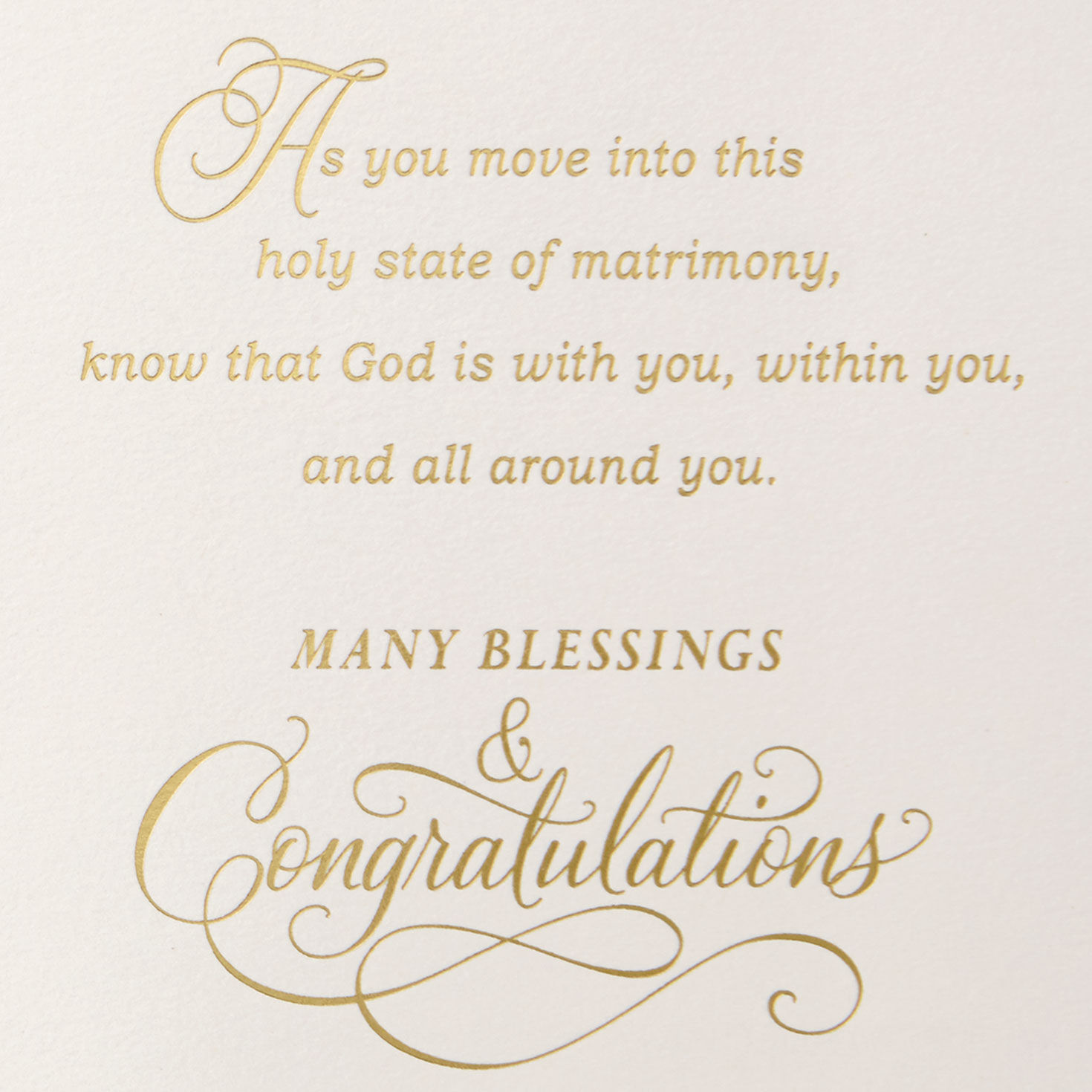 Orange Gray and Gold Religious Wedding Card Sentiment image number 2