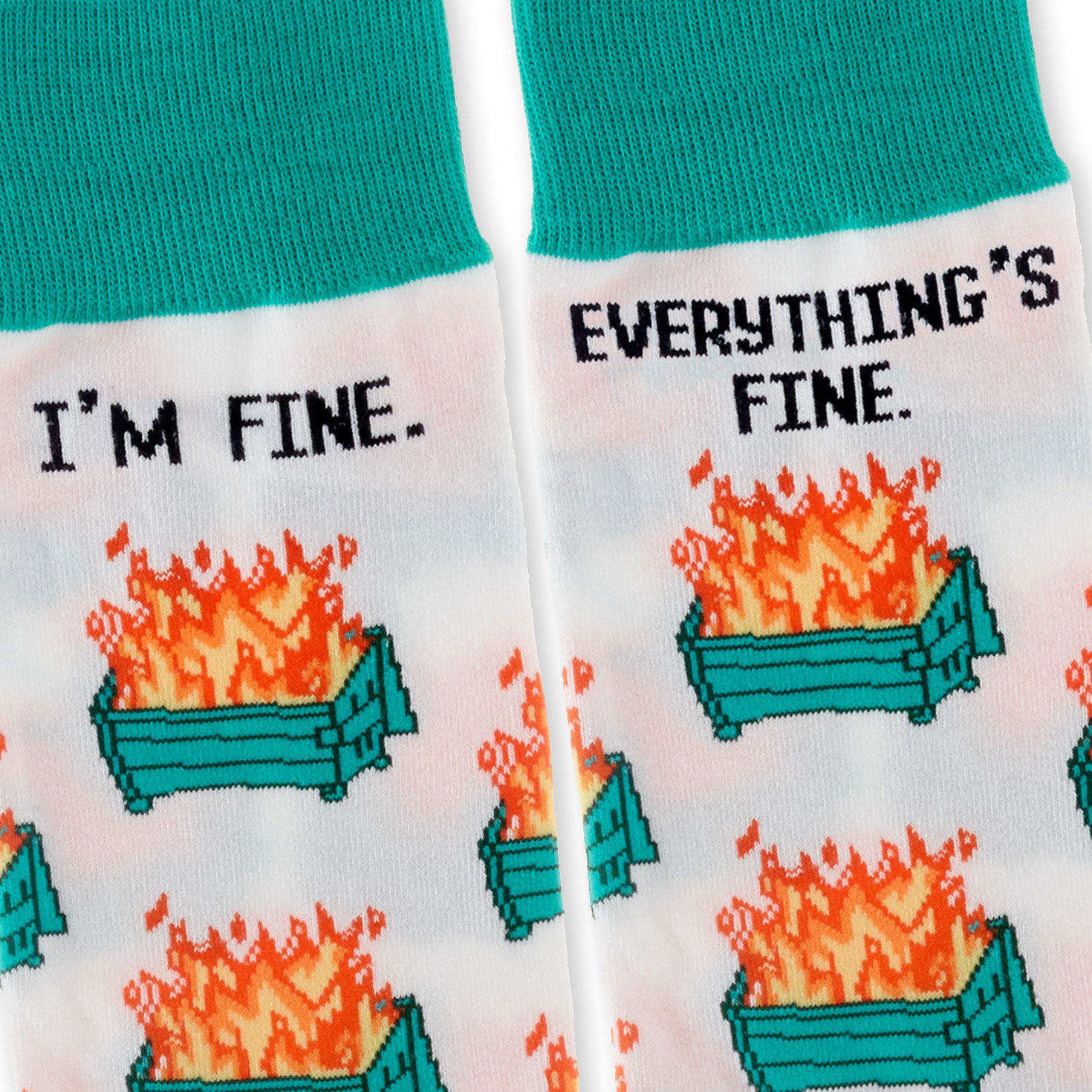 Dumpster Fire Novelty Crew Socks for only USD 12.99 | Hallmark