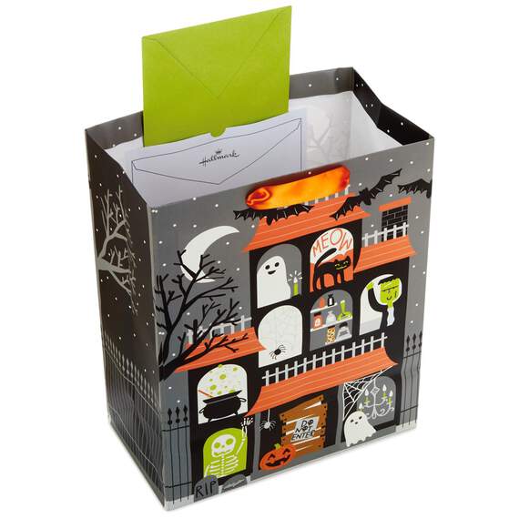 Halloween Haunted House Large Gift Bag, 13", , large image number 2