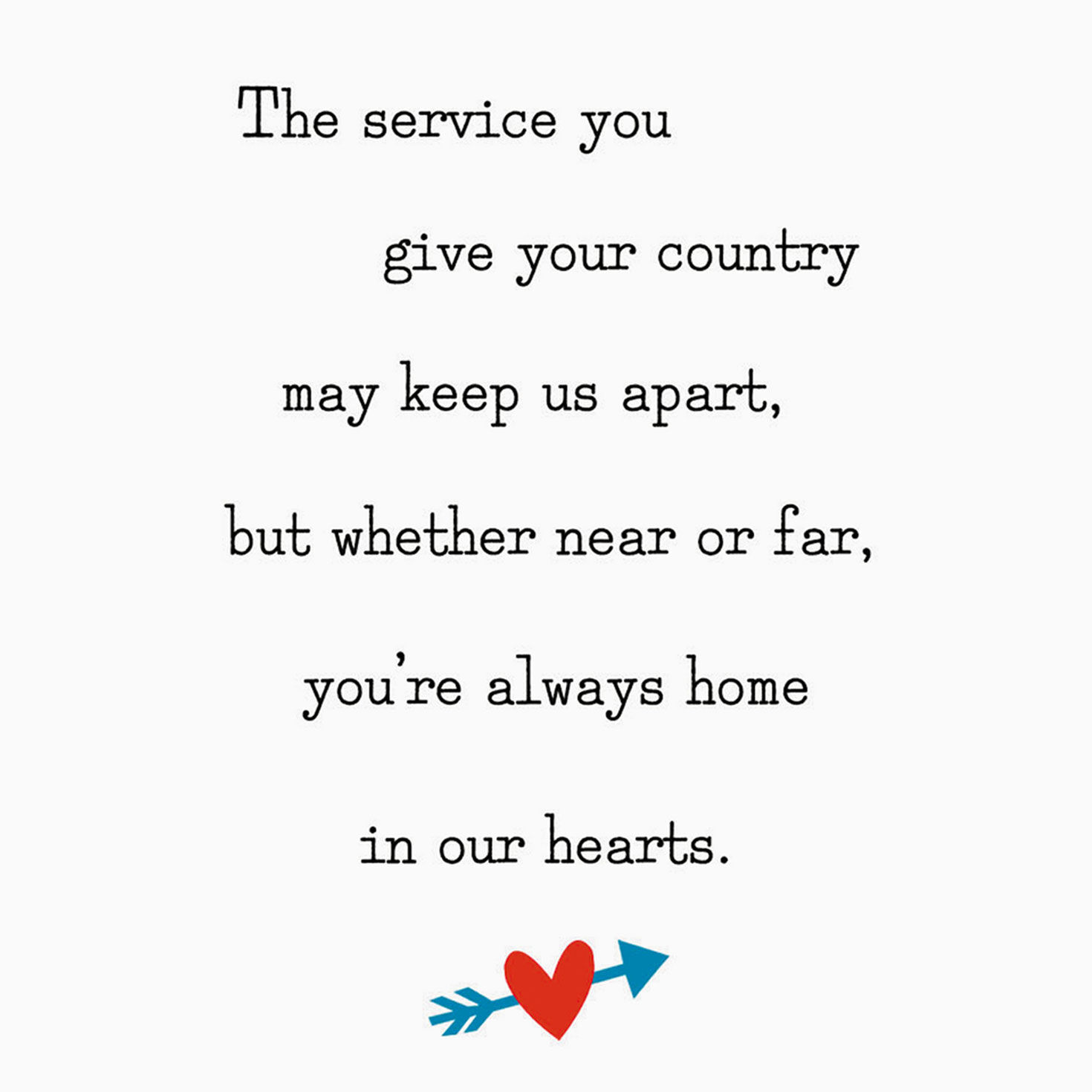 Red, White and Blue Hearts Military Deployment Card Sentiment image number 2