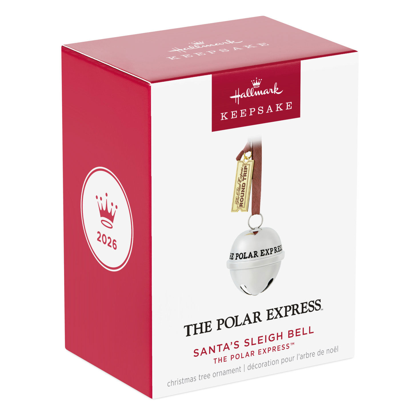 Polar Express Silver Sleigh Bell Keepsake Ornament package front image number 7