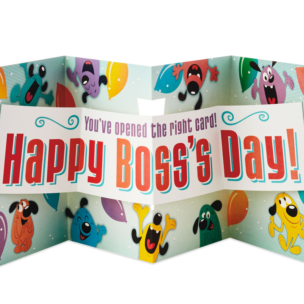 Big Fuss Pop Up Banner Boss S Day Card From Us Greeting Cards