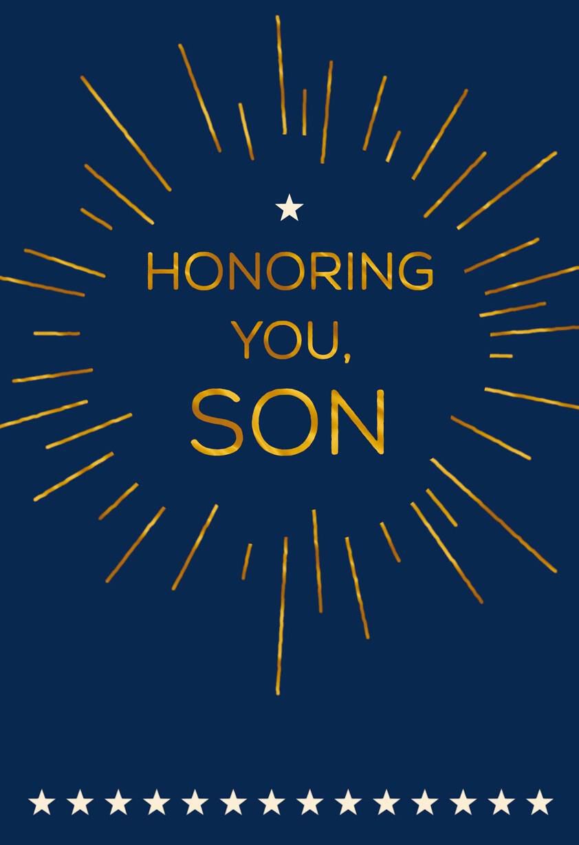 Honoring My Son Veterans Day Card