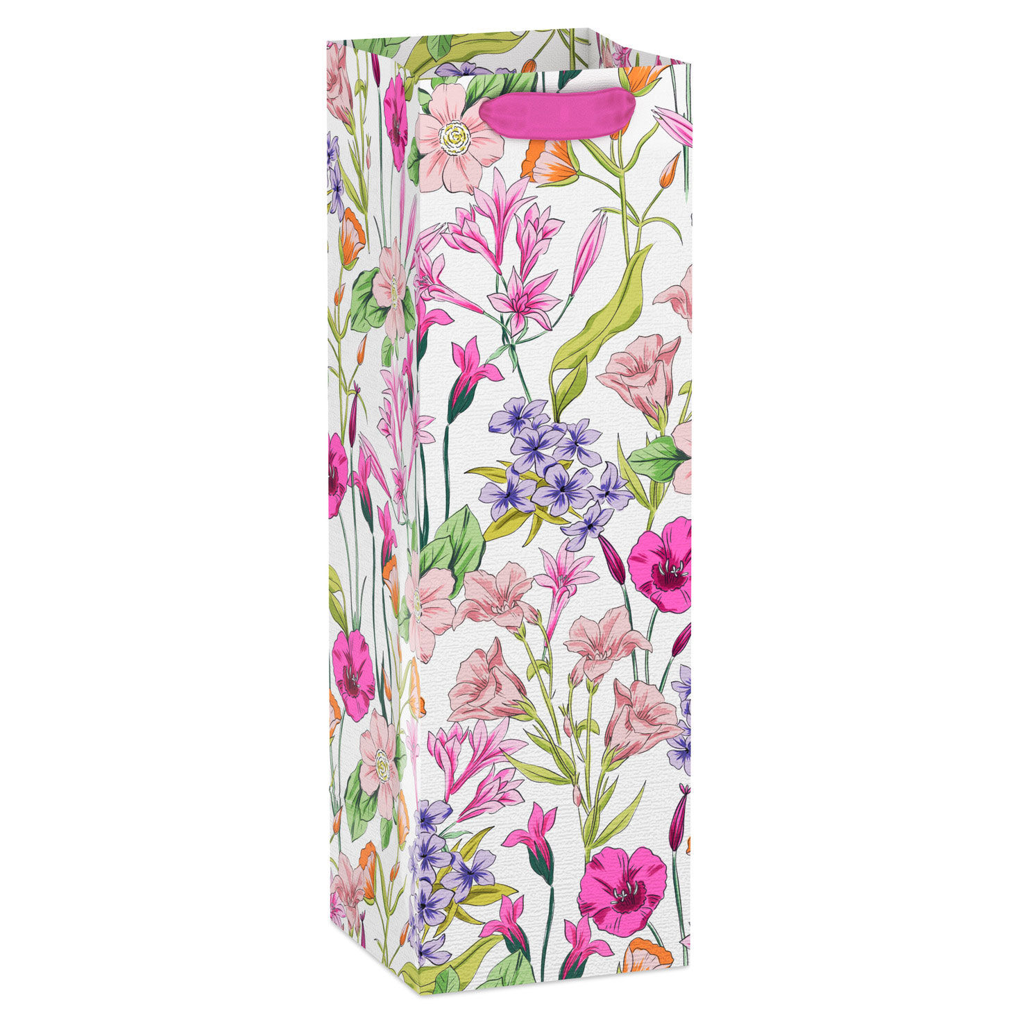 13" Spring Flowers Wine Gift Bag