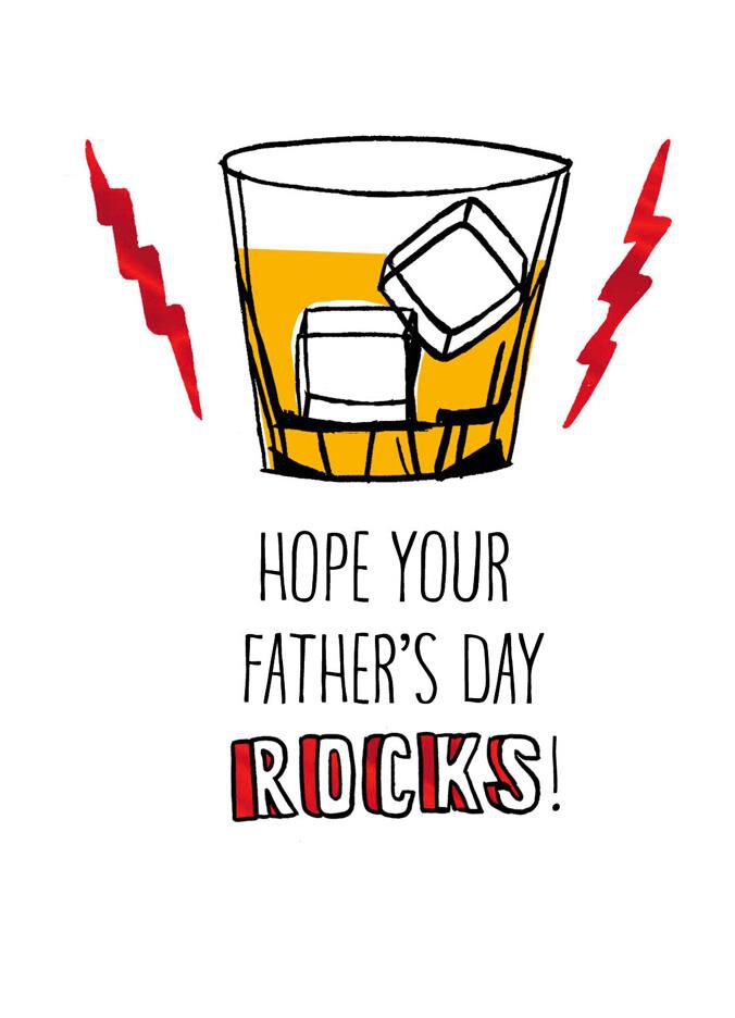 On the Rocks Father's Day Card
