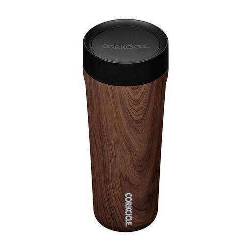Corkcicle Walnut Wood Stainless Steel Commuter Cup, 17 oz., 