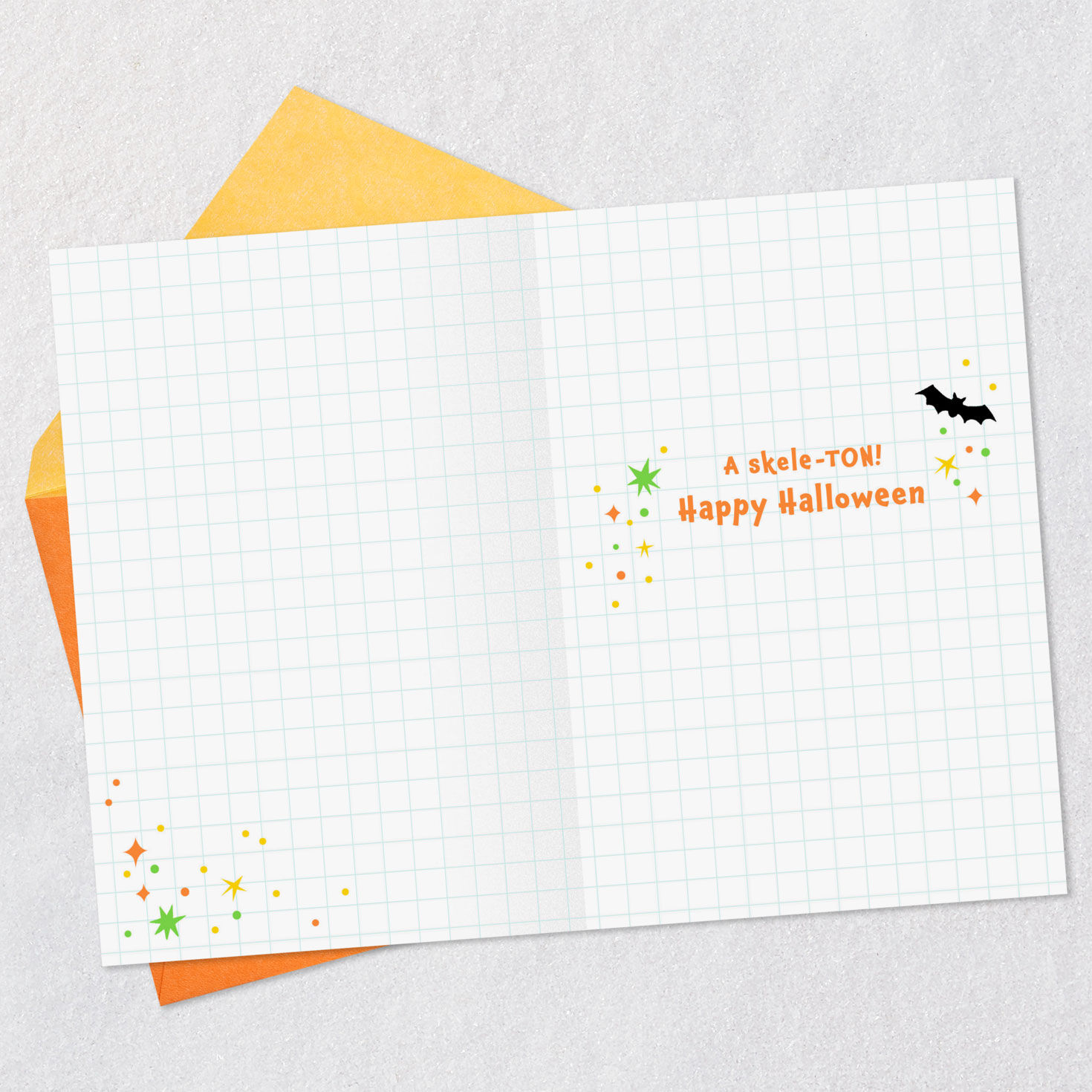 Dog Skeleton Costume Halloween Card for Grandson Open card with envelope image number 3