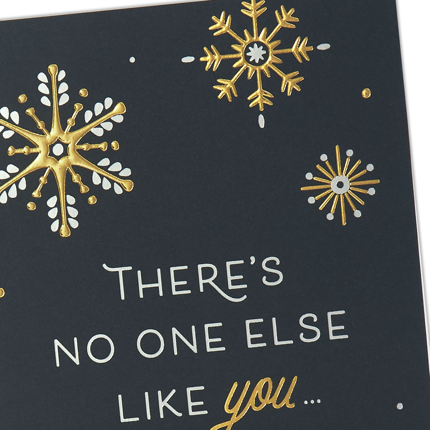 Gold and Silver Snowflakes on Black Christmas Money Holder Card Front Detail image number 5