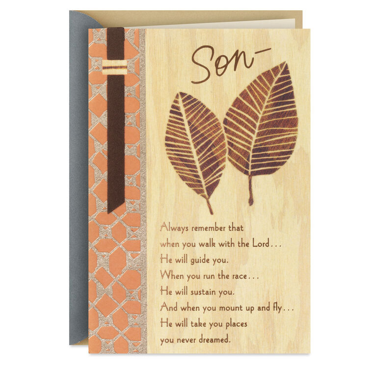 Pride and Love Religious Birthday Card for Son