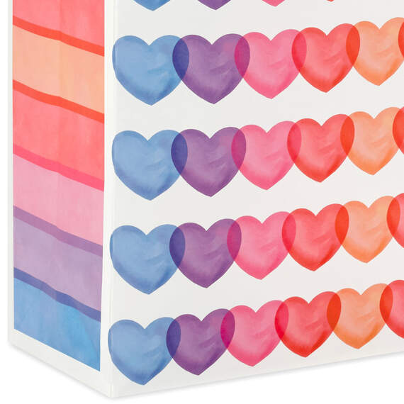 15.5" Pastel Hearts X-Large Valentine's Day Gift Bag With Tissue Paper, , large image number 5