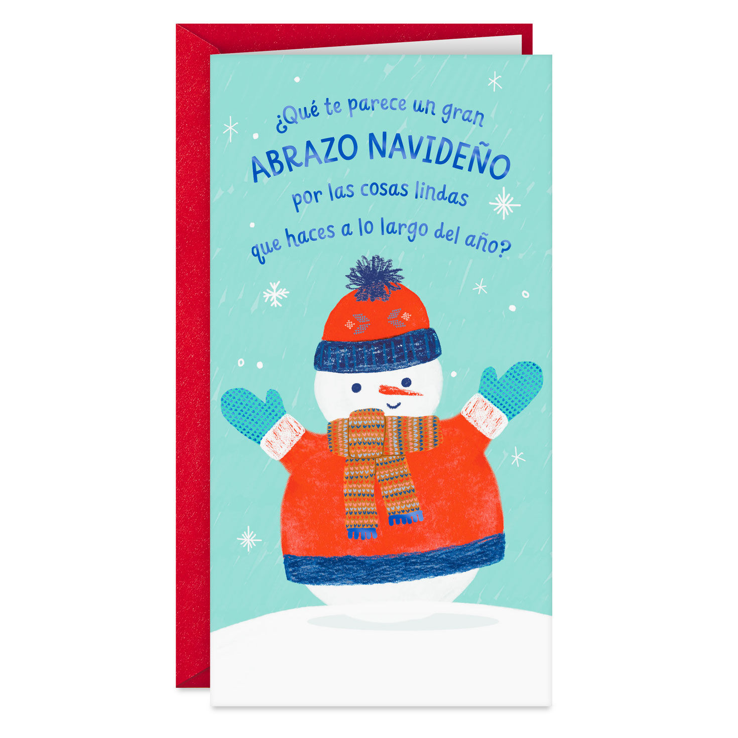 A Big Hug for All You Do Spanish-Language Money Holder Christmas Card
