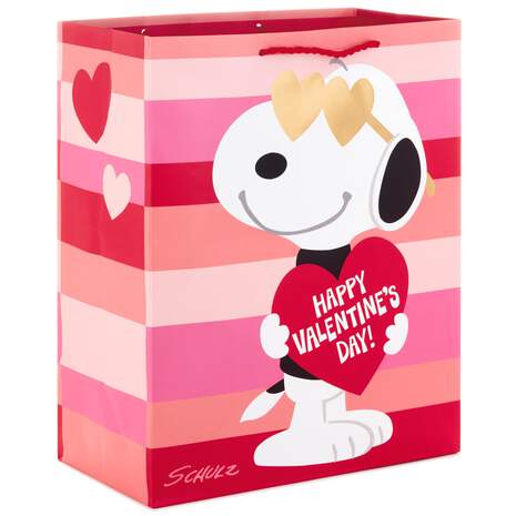 13" Peanuts® Joe Cool Valentine's Day Gift Bag, , large