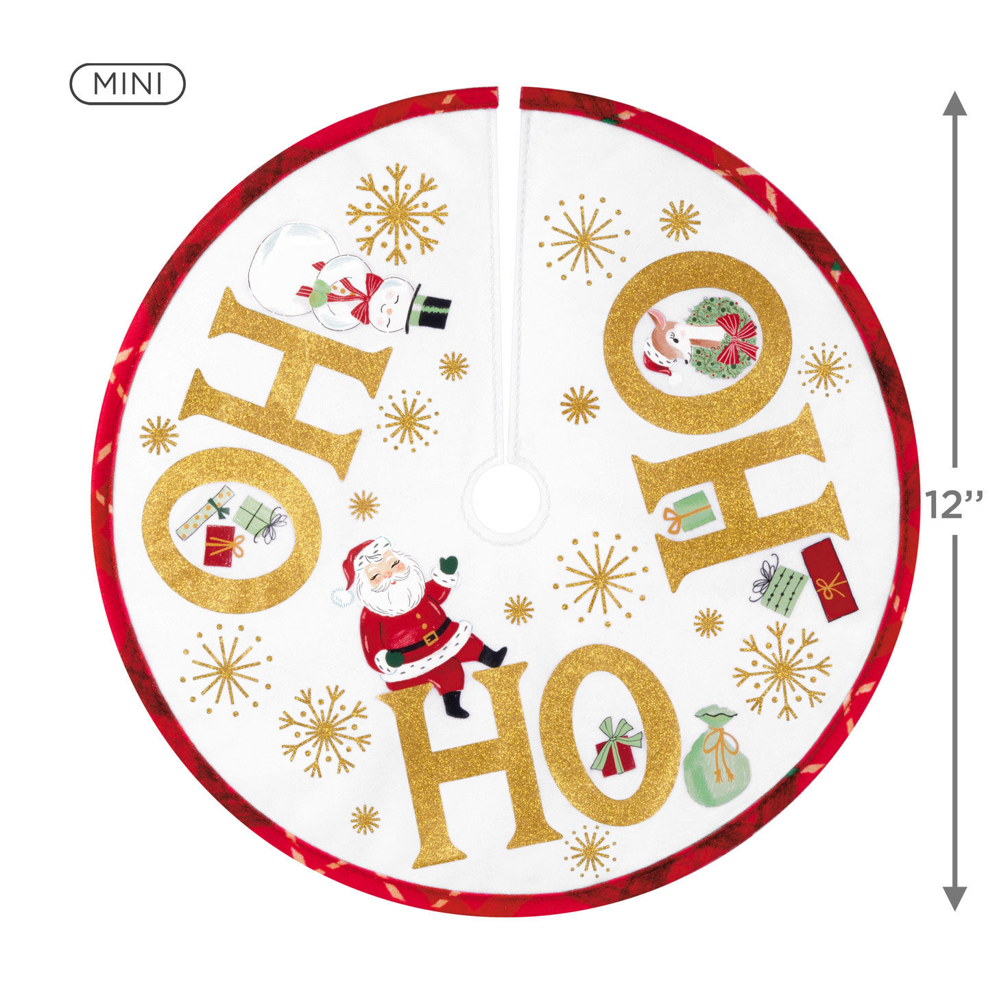 Mini Nostalgic Holiday Tree Skirt, 12", , large image number 3