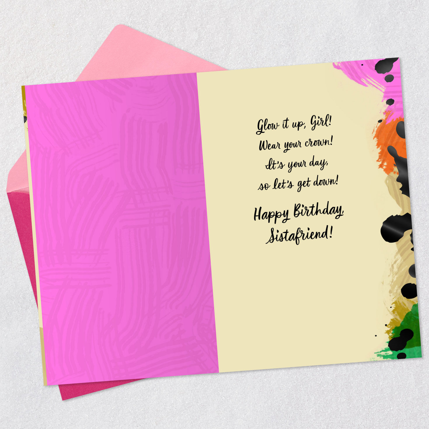 Black Women Shopping Birthday Card for Her Open card with envelope image number 3