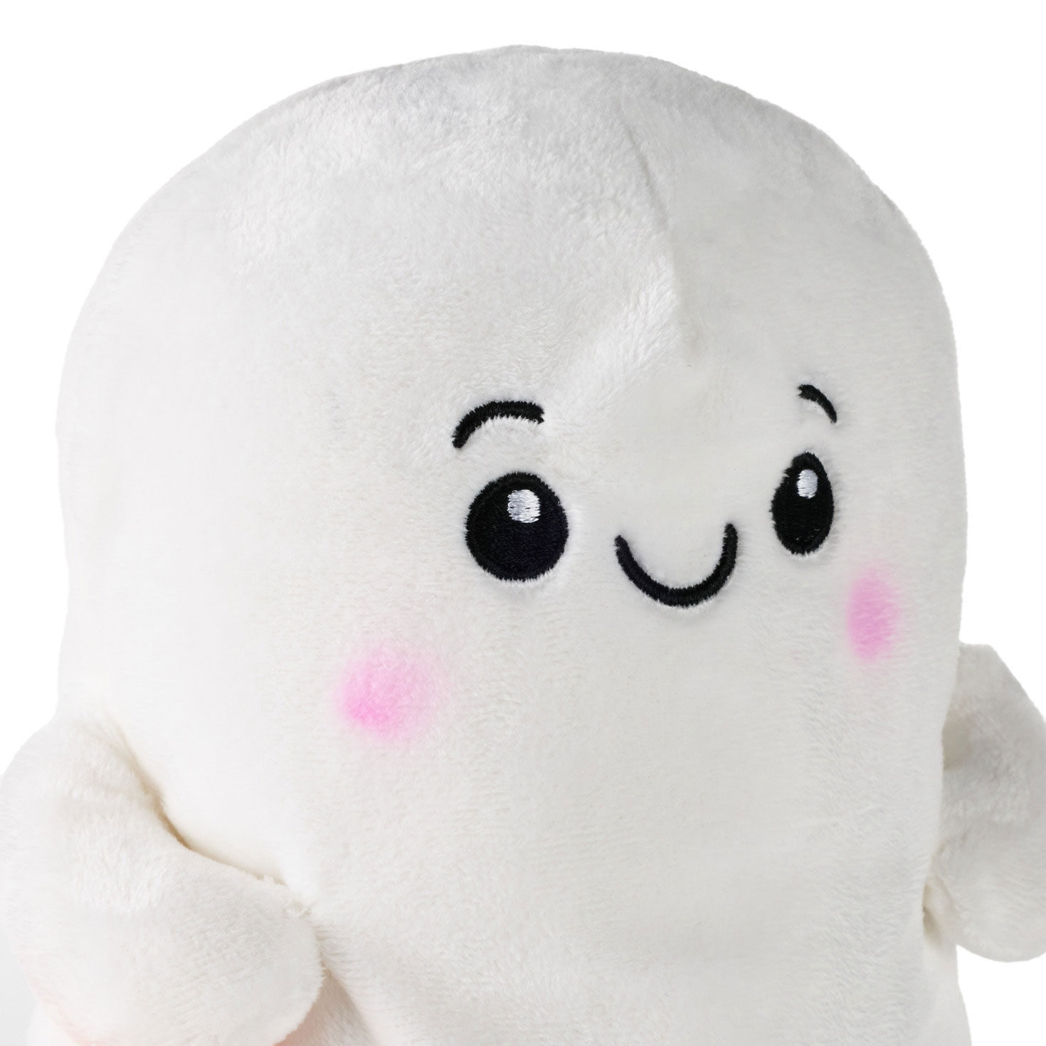 White Ghost Holding Pumpkin Plush  image number 5
