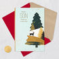 Deer in Winter Scene Son Christmas Card Card Front with Envelope and Gold Seal image number 7