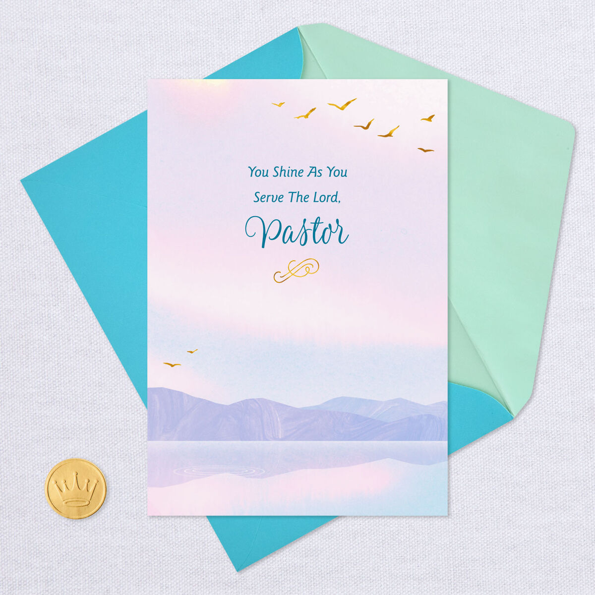 Peaceful Sunrise Religious Appreciation Card for Pastor Greeting