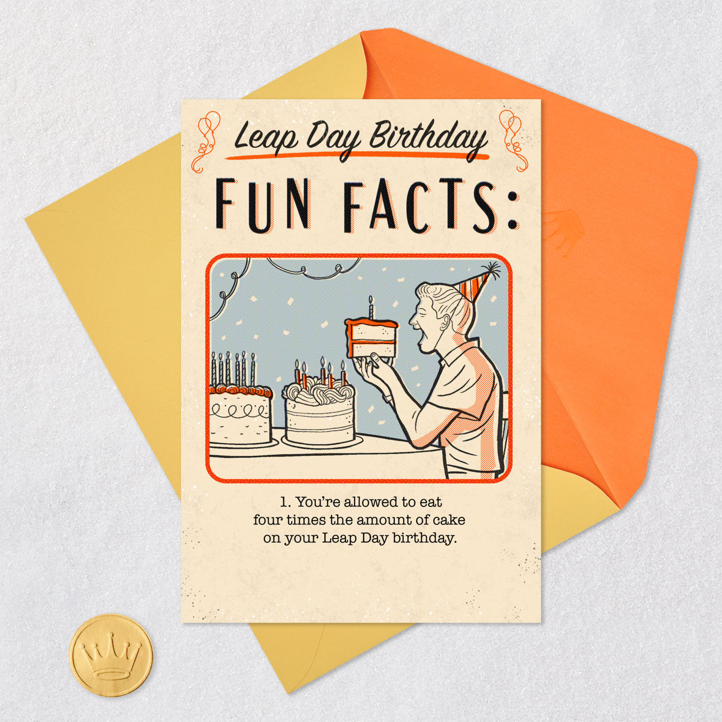 Fun Facts Funny Leap Day Birthday Card, , large image number 10