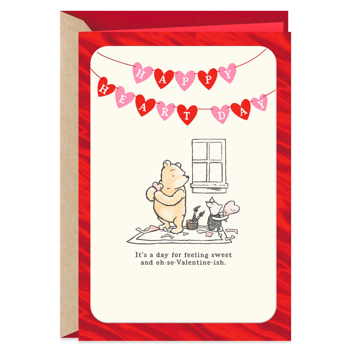 Disney Winnie the Pooh Feeling Sweet Valentine's Day Card Greeting